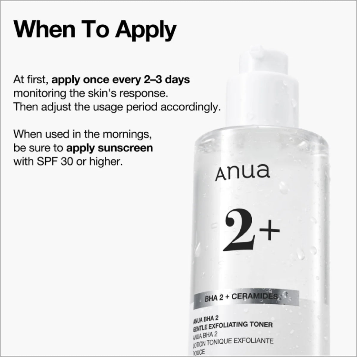 ANUA Renewal BHA 2% Gentle Exfoliating Toner 150ml for clogged pores and blackheads