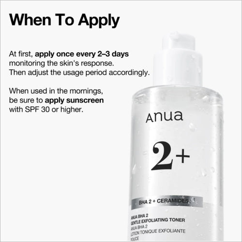 ANUA Renewal BHA 2% Gentle Exfoliating Toner 150ml for clogged pores and blackheads