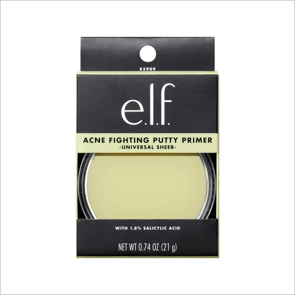 E.L.F. Acne Fighting Putty Primer Universal Sheer 21g original salicylic acid makeup primer for acne-prone skin and pore smoothing in Pakistan