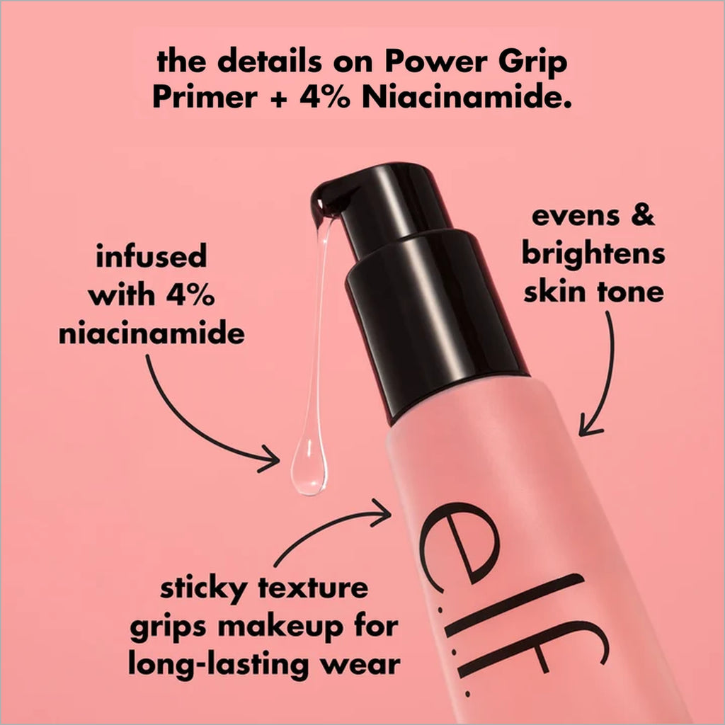 Original e.l.f. Power Grip Primer + 4% Niacinamide hydrating makeup primer for long-lasting makeup in Pakistan.