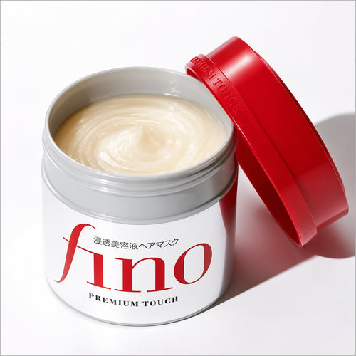fino Premium Touch Hair Mask with a red lid and red ribbon available at theskinful.pk