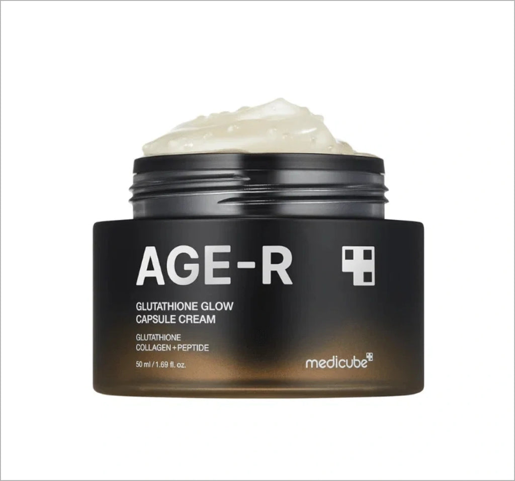 Medicube AGE-R Glutathione Glow Capsule Cream for brighter, hydrated skin available at TheSkinful Pakistan.