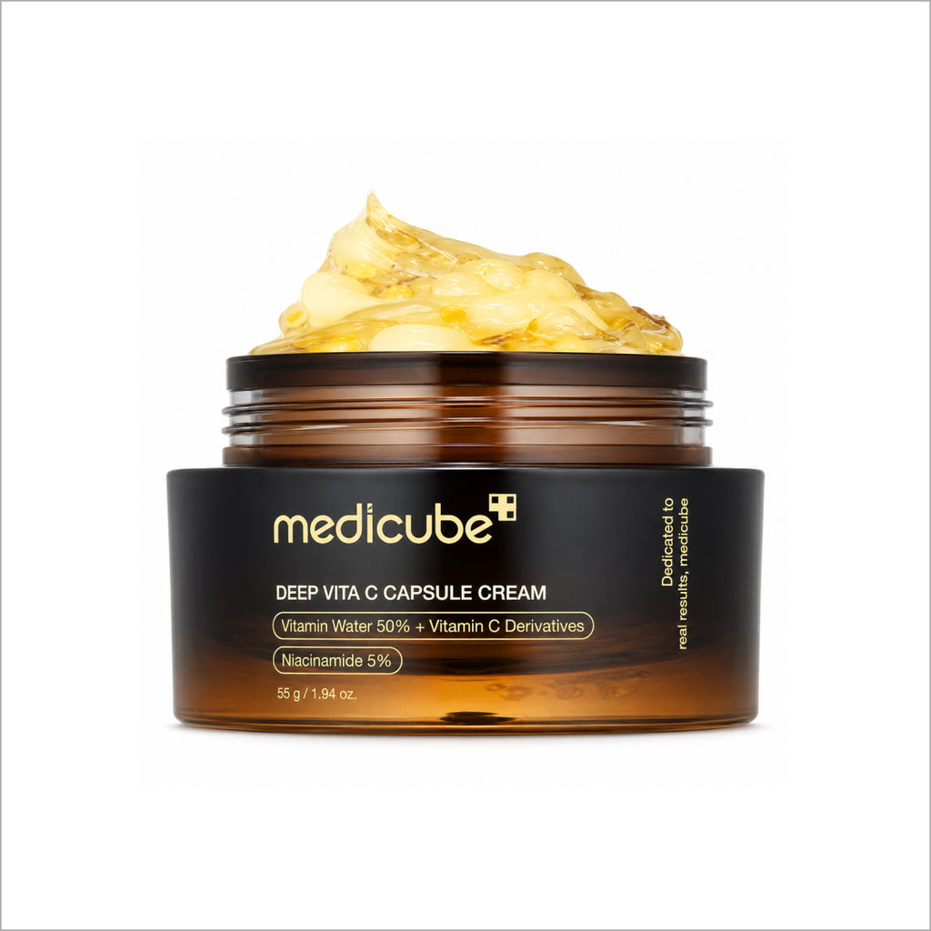 Medicube Deep Vita C Capsule Cream for brightening, dark spots, and hydrated skin available at TheSkinful Pakistan.
