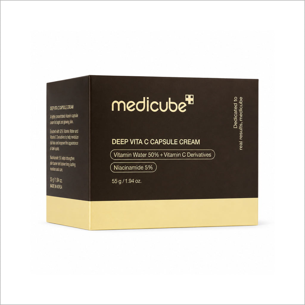 Medicube Deep Vita C Capsule Cream for brightening, dark spots, and hydrated skin available at TheSkinful Pakistan.