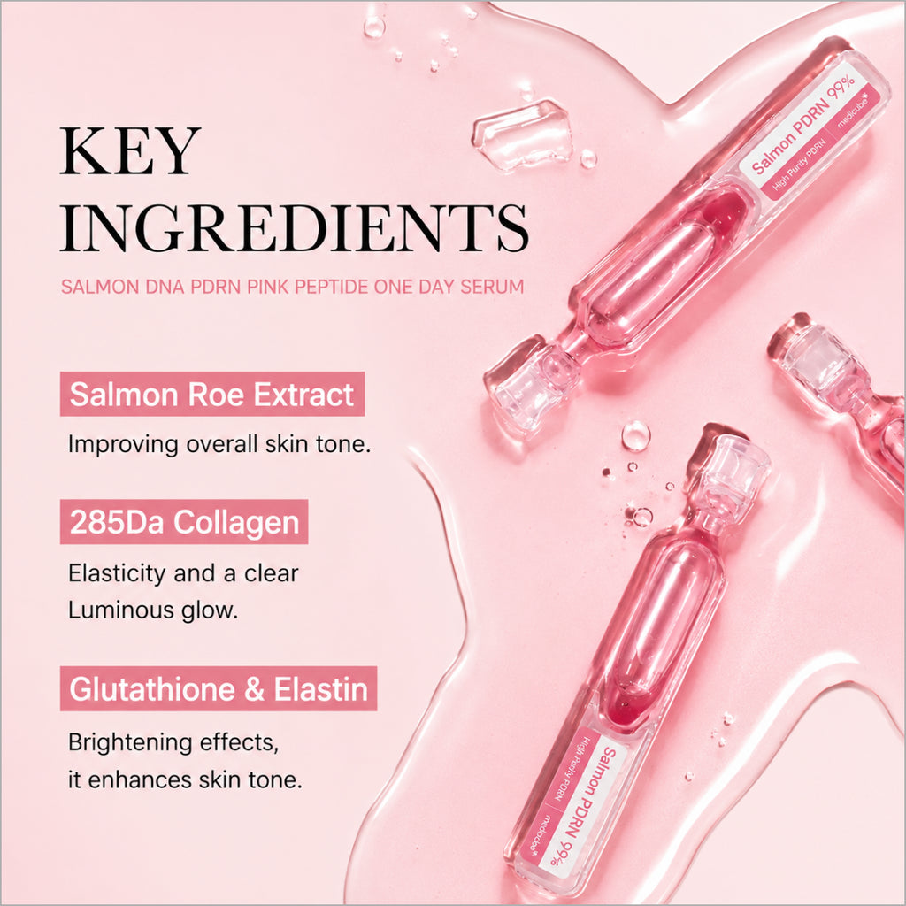 Medicube PDRN Peptide Serum – Korean PDRN serum with peptides for skin repair, hydration, elasticity, and barrier support at TheSkinful Pakistan.