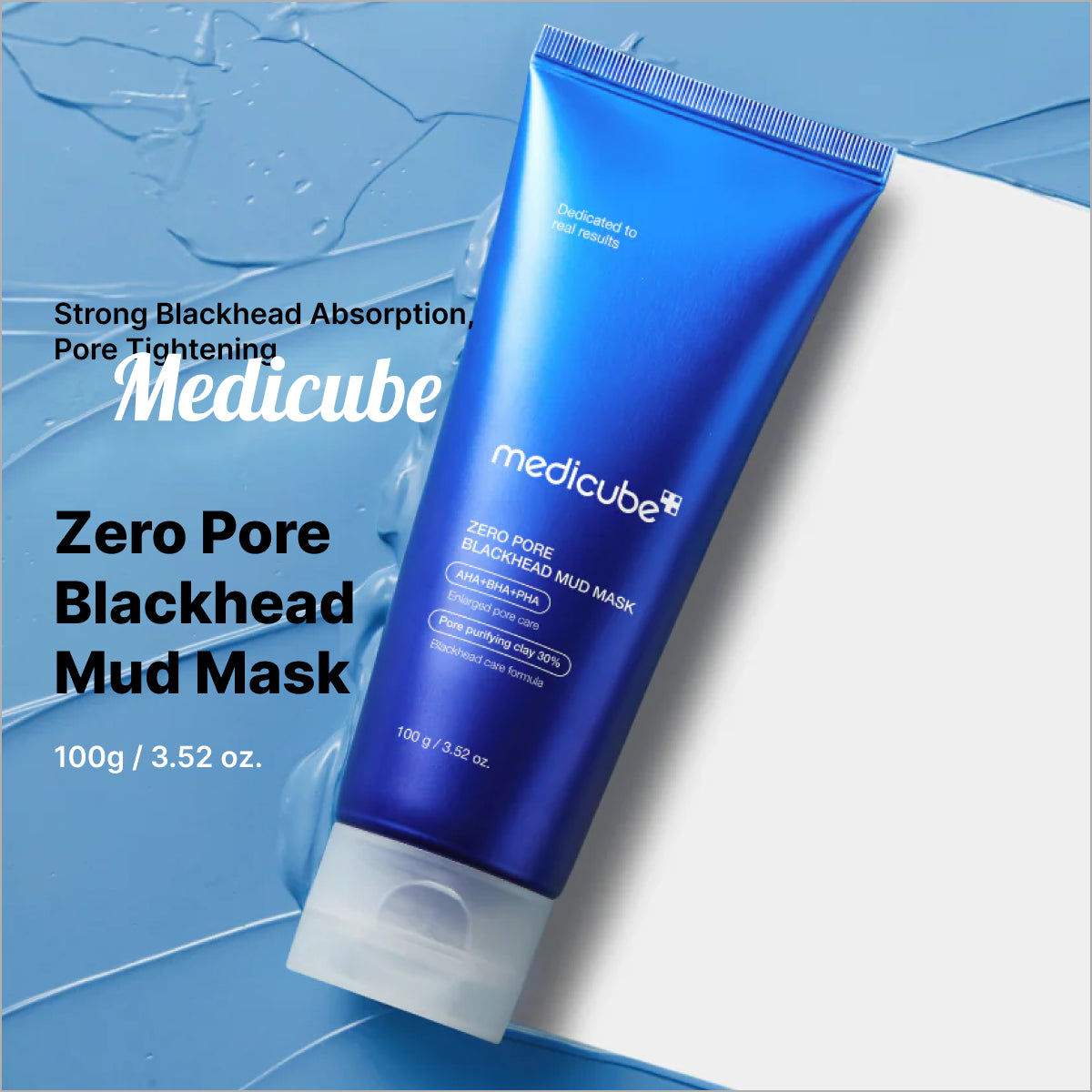 Medicube Zero Pore Mud Mask – Korean clay face mask for deep pore cleansing, oil control, blackhead care, and smoother skin at Theskinful Pakistan.