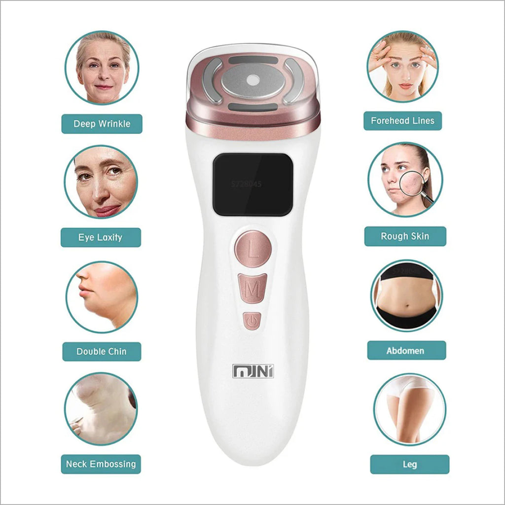 Mini HIFU Anti-Wrinkle EMS Ultrasonic Facial Massager | TheSkinful Pakistan