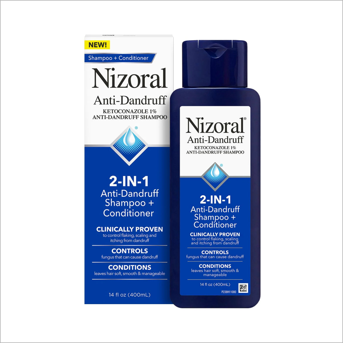 Nizoral 2-in-1 Anti-Dandruff Shampoo & Conditioner with 1% Ketoconazole for dandruff and itchy scalp at TheSkinful Pakistan.