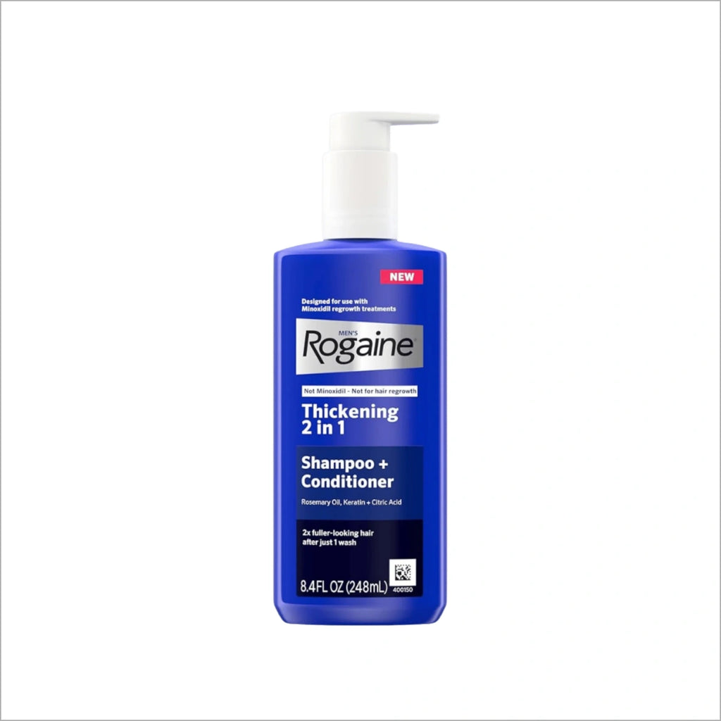 Men's ROGAINE Hair Thickening 2 in 1 Shampoo + Conditioner for fuller-looking, healthier hair at TheSkinful Pakistan.