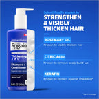 Men's ROGAINE Hair Thickening 2 in 1 Shampoo + Conditioner for fuller-looking, healthier hair at TheSkinful Pakistan.