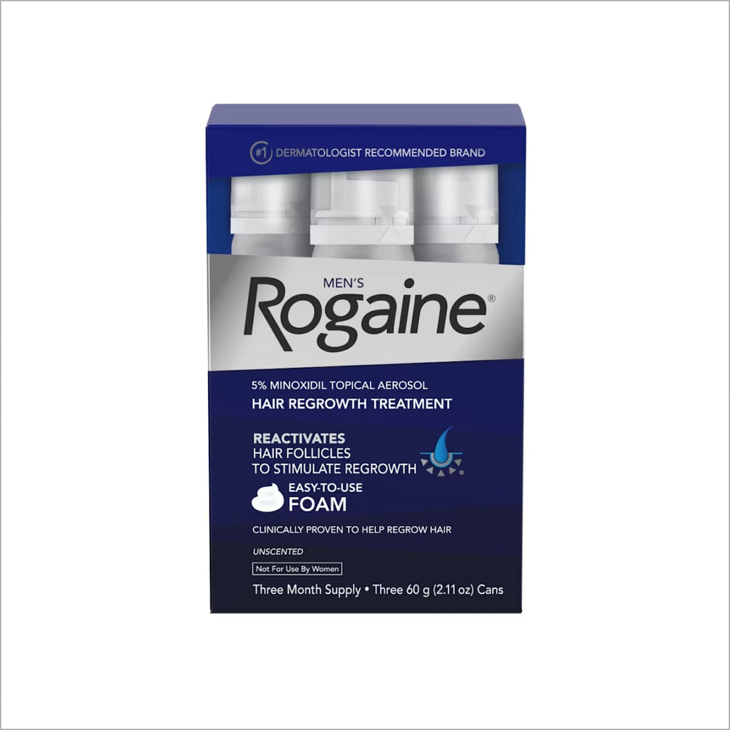 Men's Rogaine 5% Minoxidil Foam for hair loss and hair regrowth in Pakistan - TheSkinFul.pk