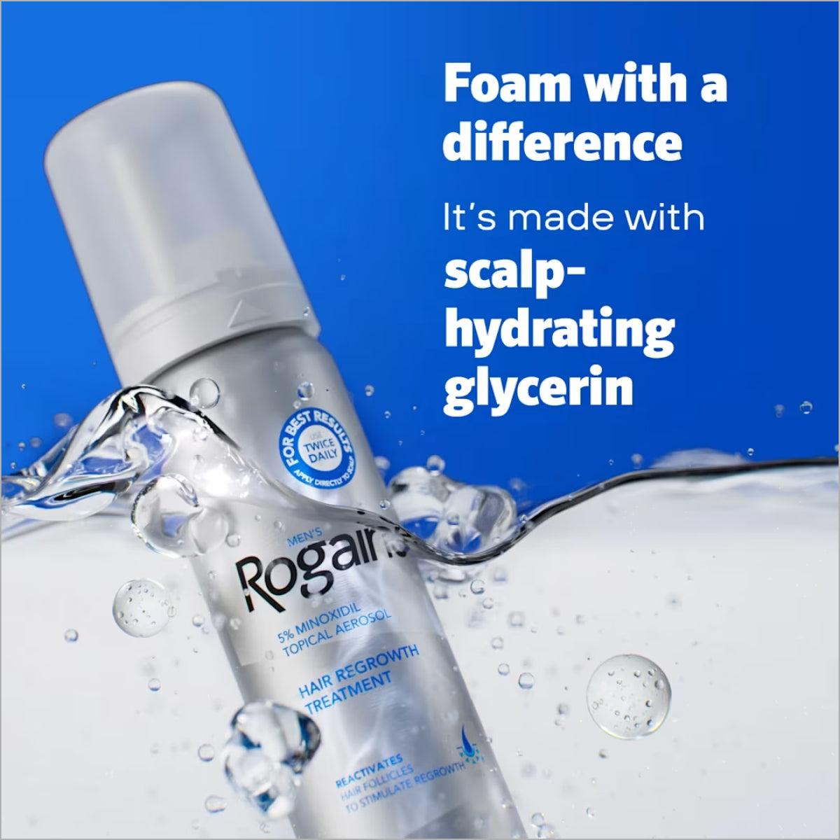 Men's Rogaine 5% Minoxidil Foam for hair loss and hair regrowth in Pakistan