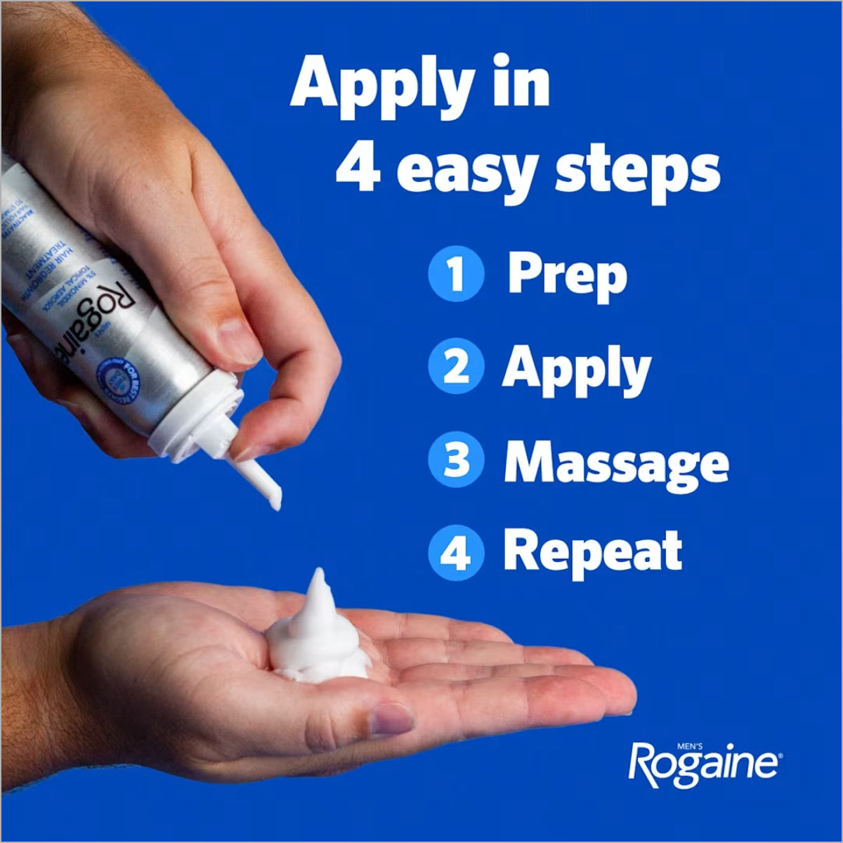 Men's Rogaine 5% Minoxidil Foam for hair loss and hair regrowth in Pakistan